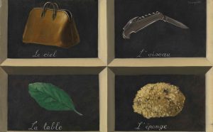 René Magritte, La Clef des Songes, 1927, oil on canvas ,15 x 21⅝ in. (38 x 55 cm.) Bpk / Bayerische Staatsgemäldesammlungen. © ADAGP, Paris and DACS, London 2018