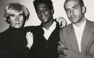 Beth Phillips, Andy Warhol, Jean-Michel Basquiat and Francesco Clemente, 1984, © Beth Phillips, courtesy Galerie Bruno Bischofberger, Switzerland