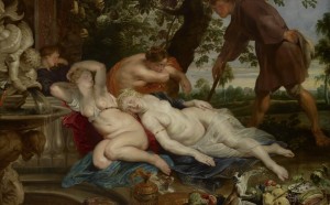 Peter Paul Rubens (1577-1640), Frans Snyders (still life with monkey), Jan Wildens (landscape) Cimon and Efiginia C. 1617 Oil on canvas 208 cm x 282 cm Gemäldegalerie, Kunsthistorisches Museum, Vienna © KHM-Museumsverband