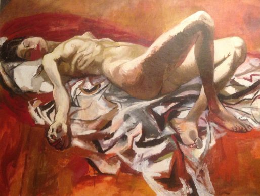 Renato Guttuso, Nudo sdraiato (Grande nudo), 1959. Olio su tela, Galleria De Bonis, Reggio Emilia