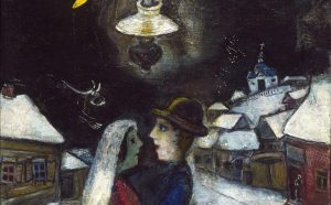 Marc Chagall Nella notte, 1943 olio su tela, 47 x 52.4 cm Philadelphia Museum of Art, Collezione Louis E. Stern, 1963