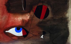 Joan Miró, Apparitions, 30 ago 1935. Gouache e inchiostro di china su carta, 30.5x37 cm. Filipe Braga, © Fundação de Serralves, Porto. Per tutte le opere di Joan Miró ©Successió Miró by SIAE 2018