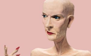 Greer Lankton (American, 1958-1996). Rachel (detail), 1986. Papier-mâché, metal plates, wire, acrylic paint, and matte medium. 28 × 21 × 11 in. (71.1 × 53.3 × 27.9 cm). Collection Eric Ceputis and David W. Williams, promised gift to the Art Institute of Chicago