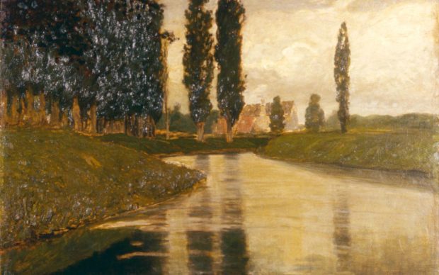 Pietro Fragiacomo, Armonie Verdi, 1920, olio su tela, cm 78,5 x 117,5, Fondazione Cariplo