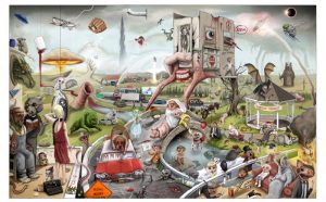 Jordan Monsell, King Country, illustrazione poster omaggio Stephen King