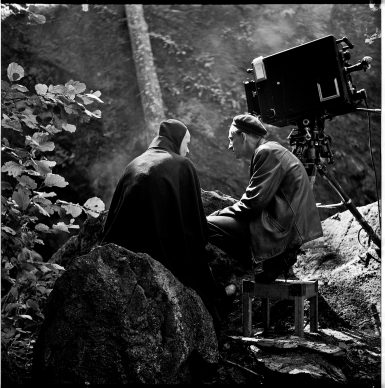 Ingmar Bergman sul set de Il settimo sigillo (1957) Filmografinr: 1957/03