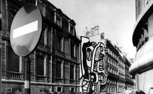 Jean Dubuffet, Elément bleu XI, maquette pour un petit hôtel particulier, photomontage, 1967 © Fondation Dubuffet _ProLitteris