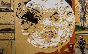 David Diavù Vecchiato, street art Università Roma Tre DAMS