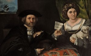 Lorenzo Lotto, Ritratto matrimoniale (Giovanni Maria Cassotti e Laura Assonica?), c. 1523 – 1524, San Pietroburgo, The State Hermitage Museum