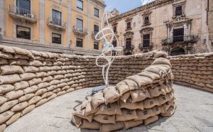Gianfranco Meggiato, La spirale della vita, veduta dell'installazione a Palermo, 2018