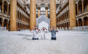 Alex Mustonen, Daniel Arsham, Benjamin Porto. Photo by Noah Kalina