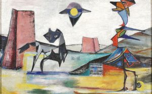 Sonja Sekula, Ohne Titel, 1943 Öl auf Leinwand, 64 x 94 cm Kunstmuseum Luzern, Depositum der BEST Art Collection Foto: Andri Stadler, Luzern, © Andri Stadler, Luzern