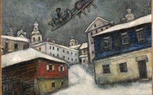 Marc Chagall, Russian village, 1929. Private Collection, Swiss © Chagall®, by SIAE 2018