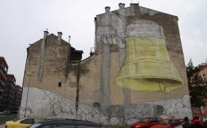 Ding Dong Dumb mural by BLU, 3 Józefińska Street