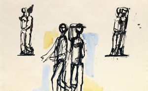 Fritz Wotruba Studio, 1953-1955 Inchiostro e acquarello su carta 477 x 570 mm Galerie Tanglberg – Sammlung Zeichnung Tanglberg, Vorchdorf