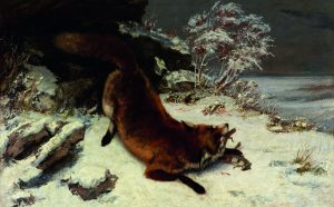 Gustave Courbet, Volpe nella neve, 1860, Dallas Museum of Art, Foundation for the Arts Collection, Mrs. John B. O’Hara Fund
