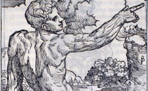 Muscoli in torsione, in Berengario da Carpi, Isagogae breves, Bologna 1523, Illustrazione xilografica, Biblioteca multimediale Loria, Carp