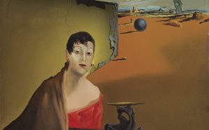 Salvador Dalí (Spanish, 1904–1989) Portrait of Madame Ducas, 1935 Oil on panel 16 1/4 x 13 in. (41.2 x 33 cm) © Salvador Dalí, Fundació Gala-Salvador Dalí, (ARS), 2018. Private Collection