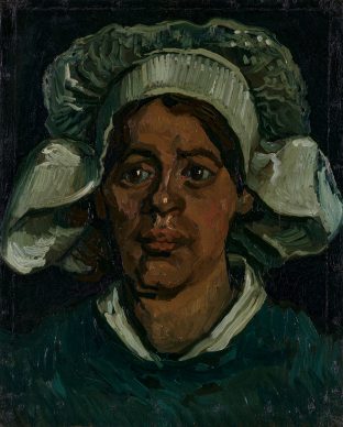 Vincent van Gogh, Head of a woman with white cap, 1884-85. Coll. Kröller-Müller Museum, Otterlo