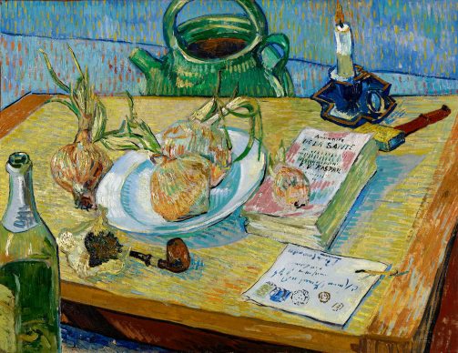 Vincent van Gogh, Still-life with a plate of onions, 1889. Coll. Kröller-Müller Museum, Otterlo