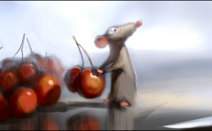 Robert Kondo Rémy in cucina Ratatouille, 2007 Dipinto digitale ©Disney/Pixar