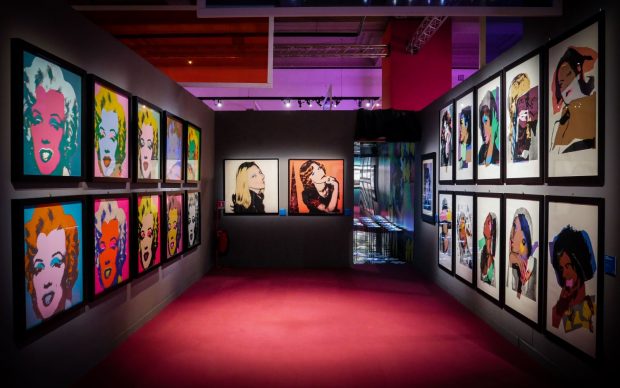 Andy Warhol, exhibition view della mostra al Complesso del Vittoriano, Roma. Foto di Gianfranco Fortuna