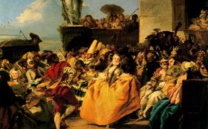 Giandomenico tiepolo, scena di carnevale, o minuetto, 1754-55 ca