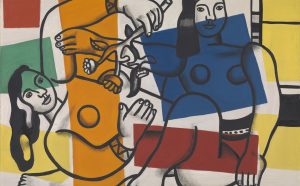 Fernand Léger, 1881-1955 Two Women Holding Flowers 1954 Oil paint on canvas 972 x 1299 mm Tate. Purchased 1959 © ADAGP, Paris and DACS, London 2018