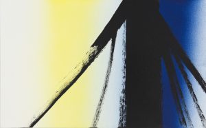 Hans Hartung, T1977-E2, acrilico su cartone, 1977