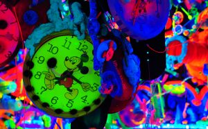 Mickey Mouse Cosmic Cavern by Kenny Scharf. 'Mickey: The True Original Exhibition"