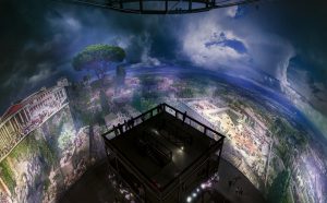 PERGAMON. Meisterwerke der antiken Metropole und 360°-Panorama von Yadegar Asisi Panorama von Yadegar Asisi aus der Vogelschau, Foto: Tom Schulze 2018 © asisi