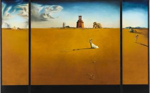 Salvador Dalí: Landscape with a Girl Skipping Rope, 1936 Museum Boijmans Van Beuningen, Rotterdam, photo Studio Tromp © Salvador Dalí, Fundacio Gala Salvador Dalí, by SIAE 2018