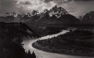 Ansel Adams, The Tetons and Snake River, Grand Teton National Park, Wyoming, 1942. Gelatin silver print. The Lane Collection. © The Ansel Adams Publishing Rights Trust.