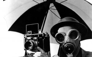 Lee Miller David E. Scherman dressed for war London, 1942 Modern gelatin silver exhibition print © Lee Miller Archives, England 2018. All rights reserved