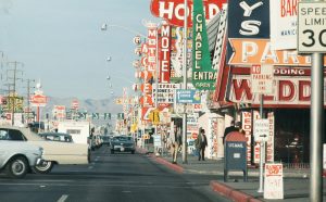 Venturi Scott Brown and Associates 04 Advertising signs on the Strip, 1968 © Venturi Scott Brown and Associates; courtesy by Museum im Bellpark Kriens from the “Las Vegas Studio”-project curated by Hilar Stadler and Martino Stierli
