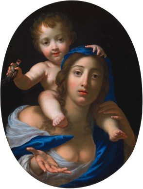 Cesare Dandini, Madonna col Bambino e cardellino, olio su tela, 72 x 56 cm. Collezione privata