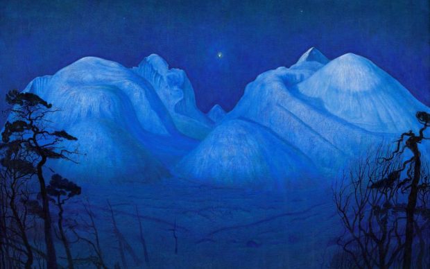 Harald Sohlberg, "Winter Night in the Mountains", 1914. Photo: Nasjonalmuseet / Børre Høstland