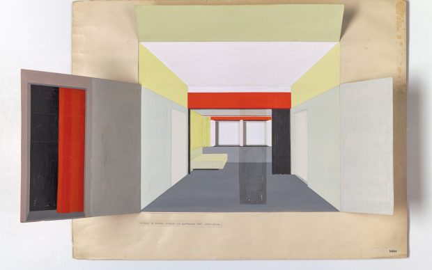 Peter Keler, Apartment in Weimar. Design and Execution , 1927, gouache on paper, 500 x 780 mm. Private collection, the Netherlands.