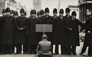 Don McCullin, Protester, Cuban Missile Crisis, Whitehall, London 1962. All images courtesy of Don McCullin