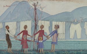 Alberto Magri, Il bucato, tempera su tavola, 1913, coll. privata 002_1