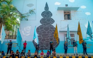 Andreco Climate 5 Parade New Delhi murale performance