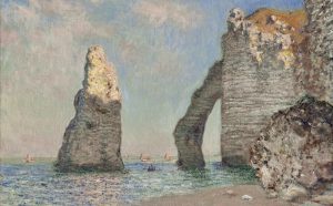 Claude Monet L’Aiguille et la Falaise d’Aval, 1885 Huile sur toile, 65,1 x 81,3 cm. Williamstown, Sterling and Francine Clark Art Institute, Acquired by Sterling and Francine Clark, 1933 © Williamstown, Sterling and Francine Clark Art Institute