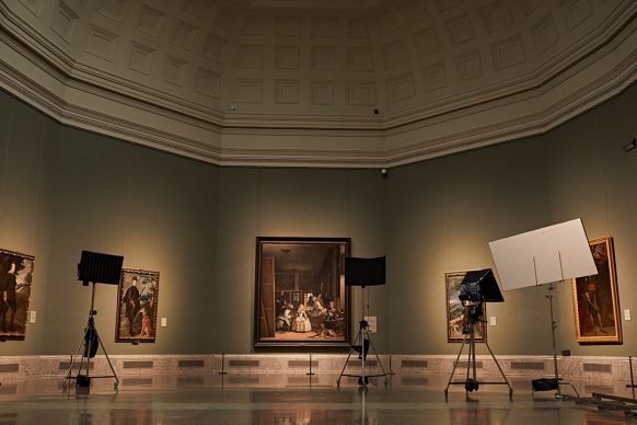Una fase della lavorazione de Il Museo del Prado. La Corte delle Meraviglie