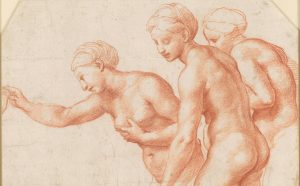 Raphael, The Three Graces, c. 1517-18. Red chalk on paper, 20.3 x 25.8 cm. Royal Collection Trust/Ã‚Â© Her Majesty Queen Elizabeth II 2019