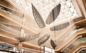 Shiota Chiharu, Six Boats, 2019, photo by Kato Ken via Mori Art Museum