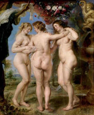 Pieter Paul Rubens, Tre Grazie, 1630–1635, Museo del Prado, Madrid