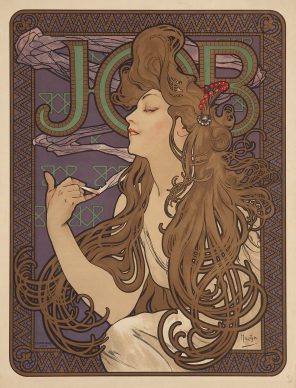 Alphonse Mucha, Job, 1896. Litografia a colori e doratura, 59x44,5 cm, Gretha Arwas Collection, Londra (UK) © Arwas Archives