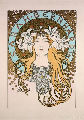 Alphonse Mucha, Sarah Bernhardt, 1897. Litografia a colori, 58x40,7 cm, Gretha Arwas Collection, Londra (UK) © Arwas Archives