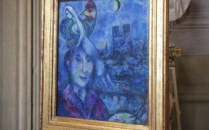 Chagall autoritratto con notre-dame gallerie degli uffizi firenze