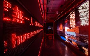 Lawrence Lek, 2065, 2018, installation view at K11 Art Space. Courtesy the artist and Sadie Coles HQ, London